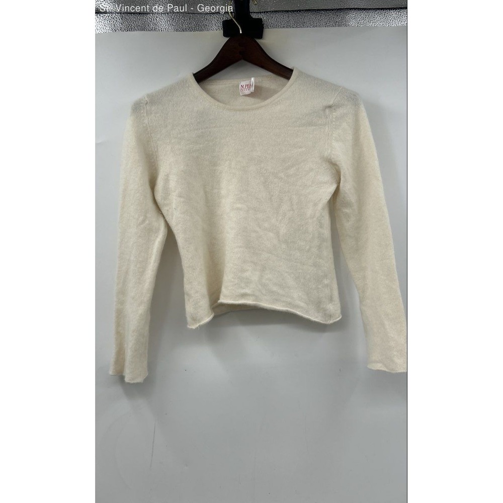 N.Peal Cashmere Sweater Women's Size Small White Designer